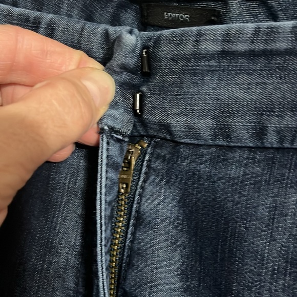 Express Editor Stretch Denim Trousers Size: 10L - Picture 2 of 5